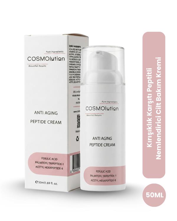 Kırışıklık Karşıtı Peptitli Nemlendirici Cilt Bakım Kremi 50 mL